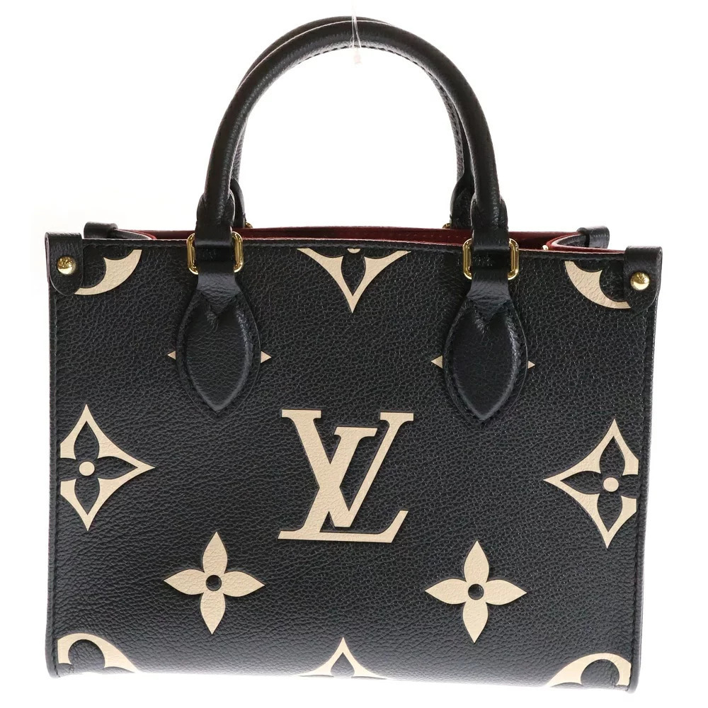 Louis Vuitton Empreinte Beige Bag Black OnTheGo Shoulder Handbag - Picture 2 of 6